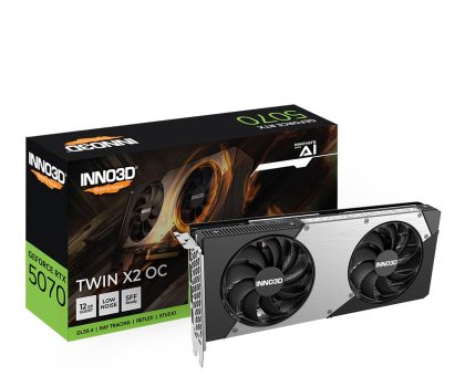Karta graficzna INNO3D GeForce RTX 5070 Twin X2 OC 12GB GDDR7 DLSS4